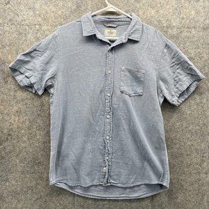 Marine Layer Shirt Men's Medium Adult Blue Button Down Outdoors Dress Solid